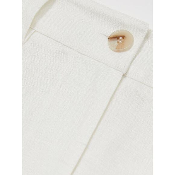 Reiss Ashby Linen Wide-Leg Trousers White - 8 UK (4 US) - Picture 6 of 6